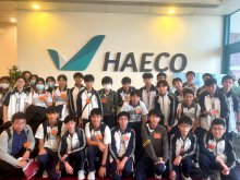 S5 students visiting the Aircraft Maintenance Area of the Hong Kong International Airport