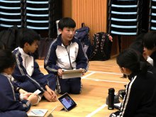 Students from the Secondary Section of Hong Kong Japanese School engaging in cultural interactions with Sun Kei Students