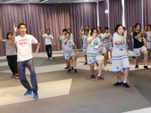 Students from Santa Laurensia High School learning Tai Chi