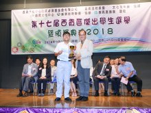 Chairman of Sai Kung District Council, Mr. NG Sze-fuk, GBS, JP presenting Championship Cup and award to LAM Chung-yat