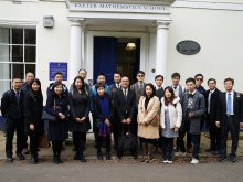 Mr. CHOW Wing-hei (last row right one) and teachers participating in the programme visiting Exeter Mathematics School