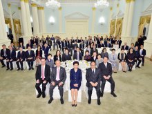 The Chief Executive, Mrs. Carrie Lam hosted a lunch reception for members of the Task Forces in Reviewing Various aspects of Education at Government House